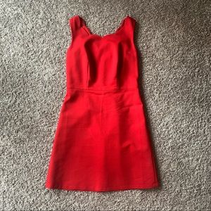 The limited red scalloped mini dress